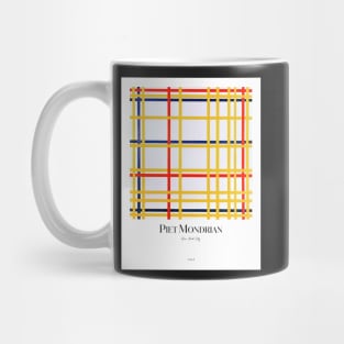 New York City by Mondrian with text Mug